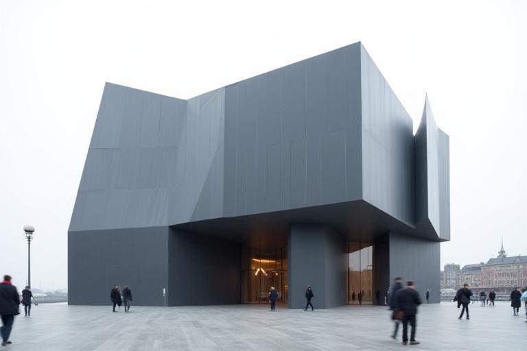 Den særegne fasaden til Munchmuseet i Oslo, behandlet med Pigment Verks spesialutviklede belegg.